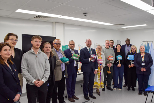 Health Secretary Neil Gray MSP with colleagues from NHS Golden Jubilee, Centre for Sustainable Delivery, Scottish Government and DesignHOPES